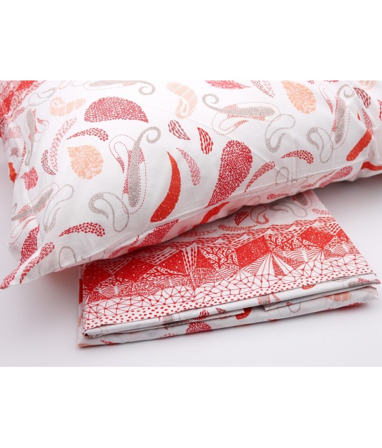 Completo lenzuola composto da sopra + sotto con angoli + federa - life 1 : Misura - Matrimoniale, Colore prodotto - Arancio, Tessuto - Cotone