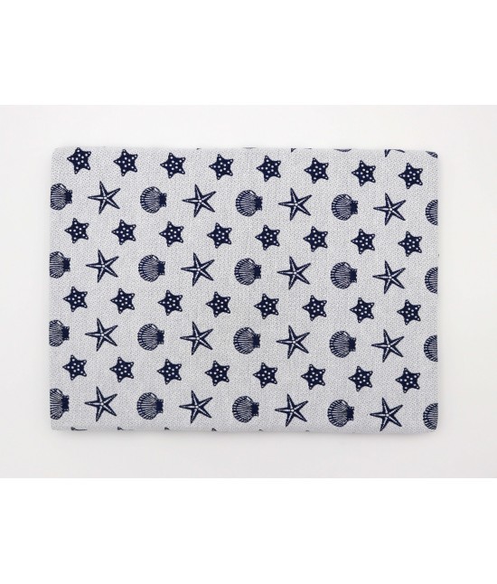 Creazioni lory - Tovaglia copritavola quadrato in tessuto gobelin con lavorazione jacquard motivo stella marina: stella.