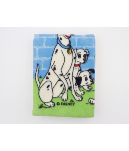 Coperta per culla con stampa a mano disney carica dei 101 in pura lana vergine merino: joy. : Misura - 110x150 cm