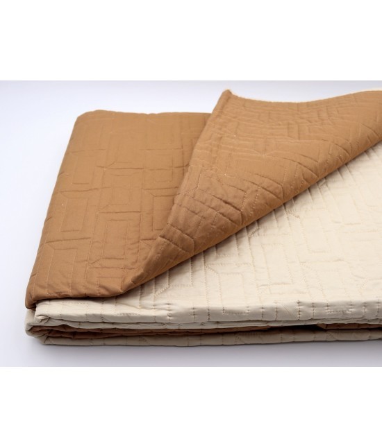 Blanco raya - Trapuntino mezza stagione tinta unita double face disponibile in varie misure: brick-1.