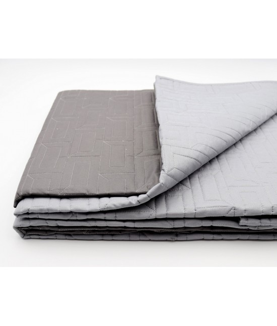 Trapuntino mezza stagione tinta unita double face disponibile in varie misure: brick-2. : Colore prodotto - Grigio, Misura - 1 piazza e mezza, Tessuto - Poliestere
