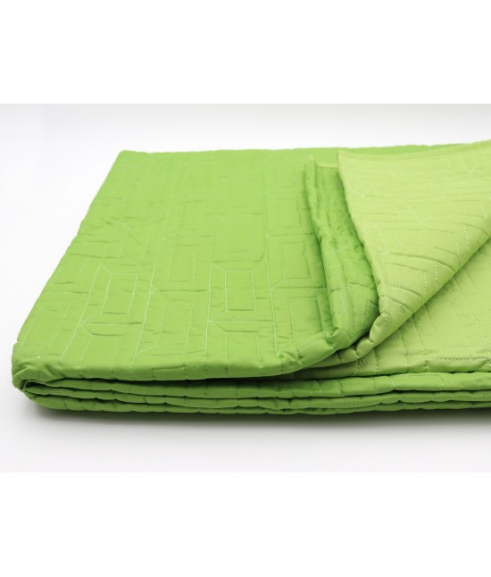 Trapuntino mezza stagione tinta unita double face disponibile in varie misure: brick-4. : Misura - Matrimoniale, Colore prodotto - Verde, Tessuto - Poliestere, Variante - Disegno 4