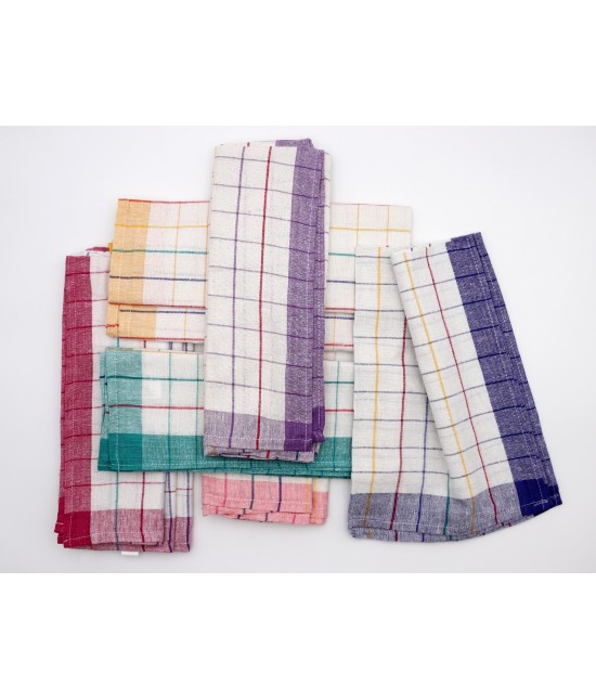 Set 12 strofinacci da cucina check in 100% cotone:london check : Tessuto - Cotone, Misura - Set 12 pz