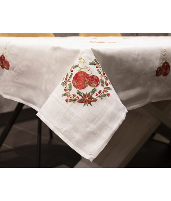 Blanco raya - Centro natalizio ricamato : wh-p064