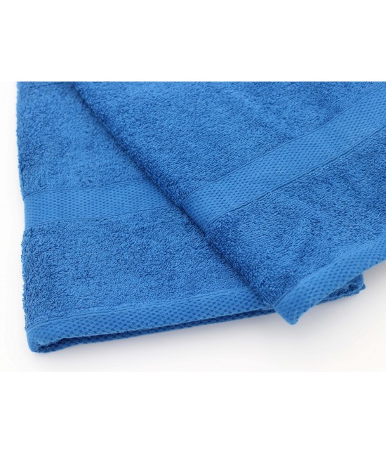 Set asciugamani bagno 1+1 in 100% spugna di puro cotone - 80420. : Colore prodotto - Blue, Tessuto - Cotone, Misura - Set asc. 1+1
