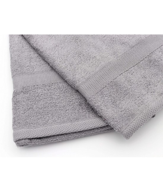 Set asciugamani bagno 1+1 in 100% spugna di puro cotone - 80420. : Tessuto - Cotone, Misura - Set asc. 1+1, Colore prodotto - Light gray