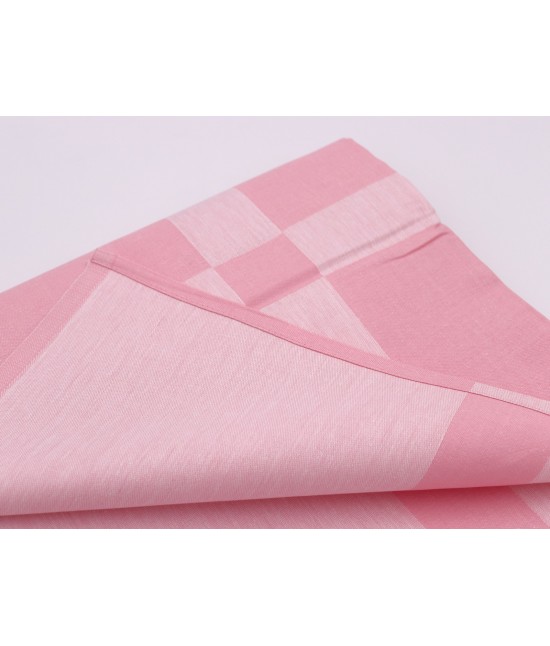 Servizio tovaglia 4 persone con tovaglioli in puro cotone: disegno 5 : Colore prodotto - Rosa, Tessuto - Cotone, Misura - 4 posti