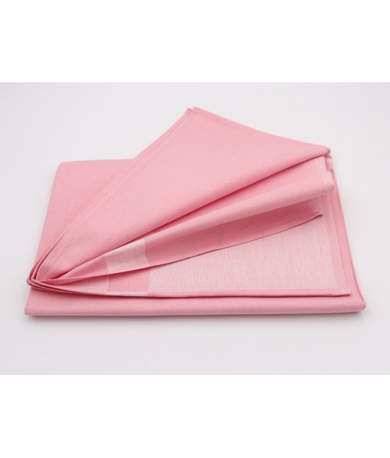 Servizio tovaglia 4 persone con tovaglioli in puro cotone: disegno 5 : Colore prodotto - Rosa, Tessuto - Cotone, Misura - 4 posti