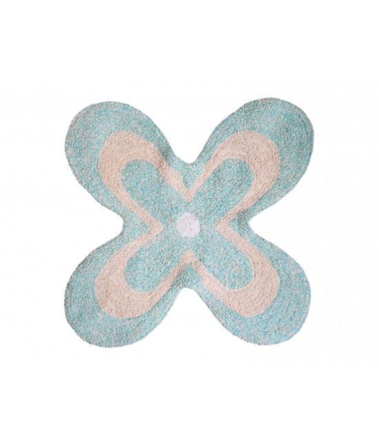 Tappeto arredo fiore margherita in cotone vari colori: margarita : Tessuto - Cotone, Colore prodotto - Acqua