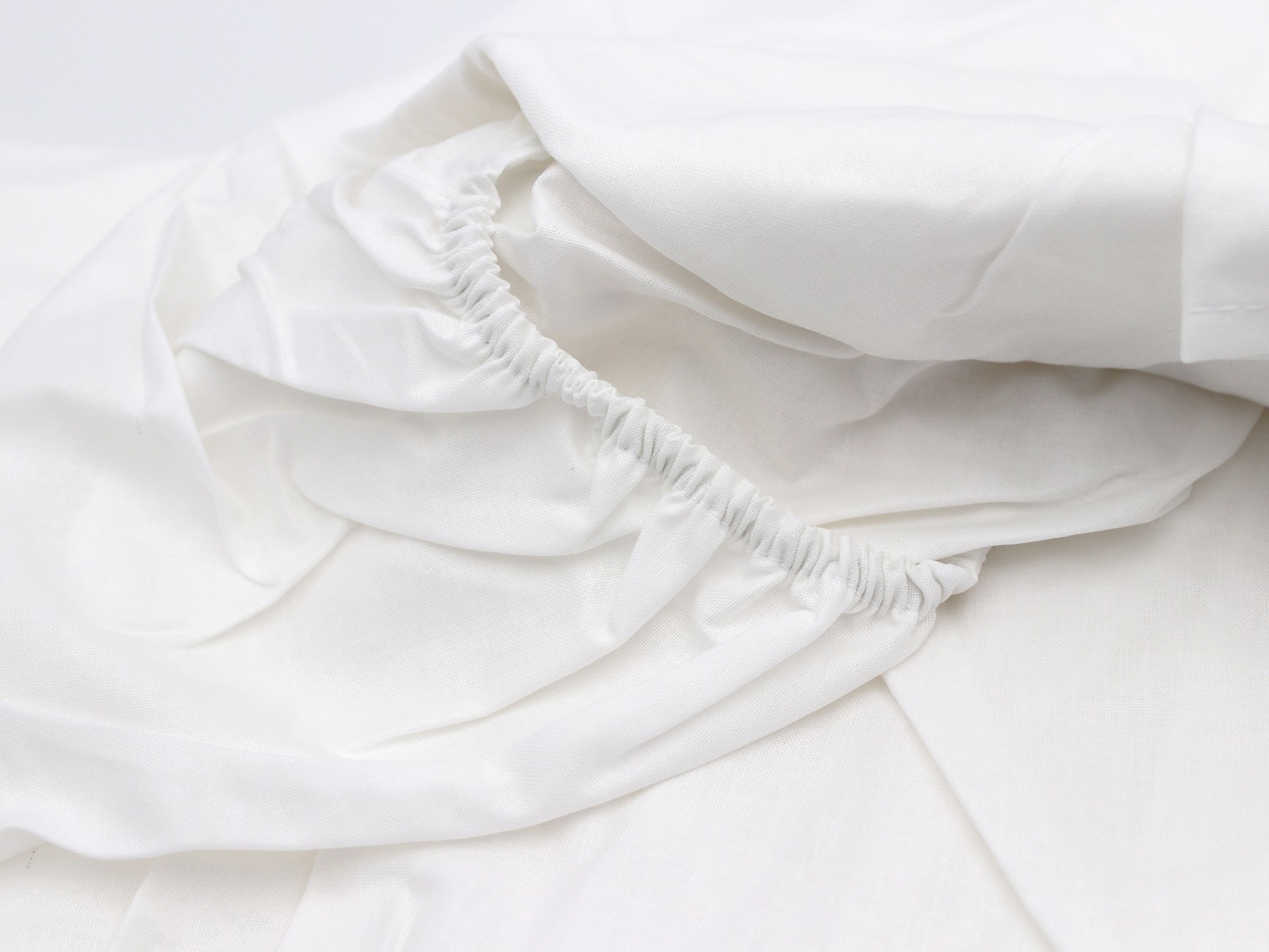 Lenzuolo Matrimoniale Bianco Con Angoli Tinta Unita Puro Cotone: Pascia