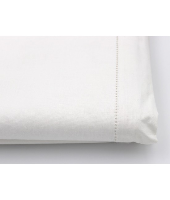 Lenzuolo due piazze bianco in cotone tinta unita: 3rr : Misura - Matrimoniale, Tessuto - Cotone