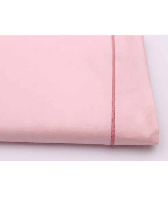 Lenzuolo superiore matrimoniale in percalle di cotone tinta unita con cordonetto: s.louis : Misura - Matrimoniale, Colore prodotto - Rosa, Tessuto - Cotone
