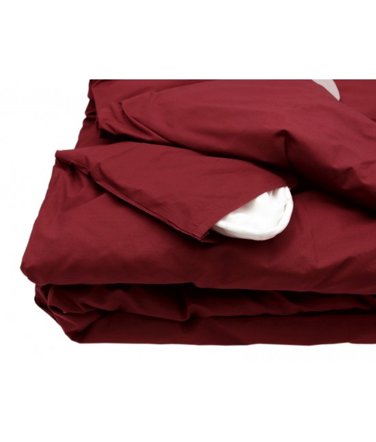 Completo copripiumino ricamato con punto ajour tinta unita composto da sacco + sotto con angoli + federa - ajour : Misura - Singolo, Tessuto - Cotone, Colore prodotto - Marrone