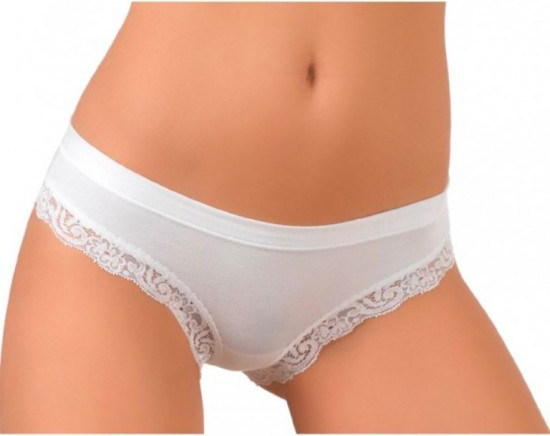 Slip donna in cotone modal con inserti in pizzo - slip 518
