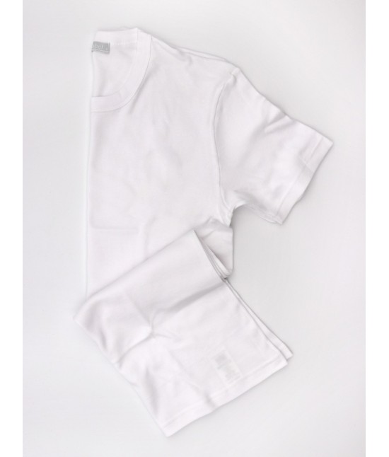 Confezione 6 maglie intime da uomo girocollo mezza manica tinta unita bianco in caldo cotone: 02828 d23 : Colore prodotto - Bianco, Taglia - 4, Tessuto - Cotone