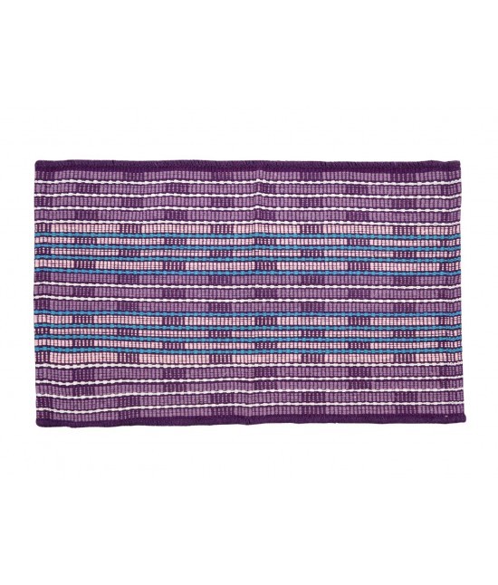 Elite - Tappeto arredo da cucina in cotone pesante multiuso fantasia effetto mattoncini diverse misure colore viola: bricks