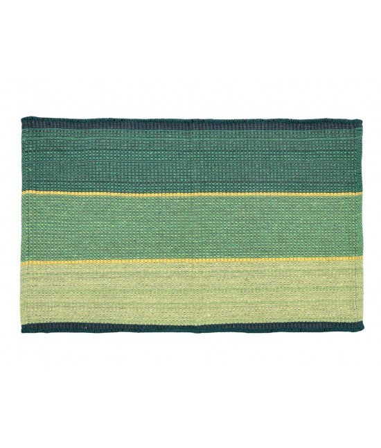Elite - Tappeto arredo da cucina in cotone pesante multiuso fantasia righe in tre tonalita' di verde diverse misure: three tone