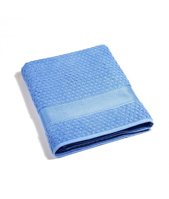 Asciugamano viso in 100% spugna di cotone 450 gr/mq : sirena. : Tessuto - Cotone, Colore prodotto - Azzurro scuro