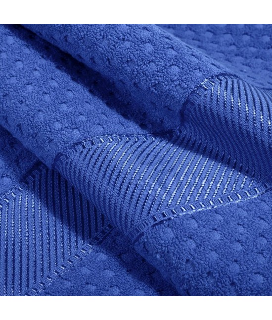 Asciugamano viso in 100% spugna di cotone 450 gr/mq : sirena. : Colore prodotto - Blue, Tessuto - Cotone