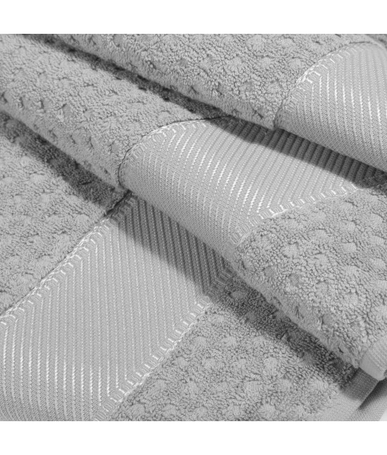 Asciugamano viso in 100% spugna di cotone 450 gr/mq : sirena. : Colore prodotto - Grigio, Tessuto - Cotone