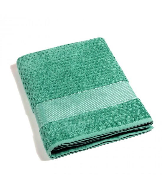 Asciugamano viso in 100% spugna di cotone 450 gr/mq : sirena. : Tessuto - Cotone, Colore prodotto - Verde scuro