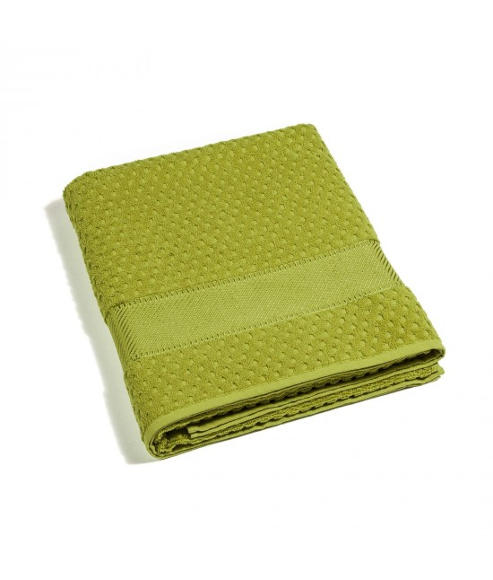 Asciugamano viso in 100% spugna di cotone 450 gr/mq : sirena. : Colore prodotto - Verde, Tessuto - Cotone