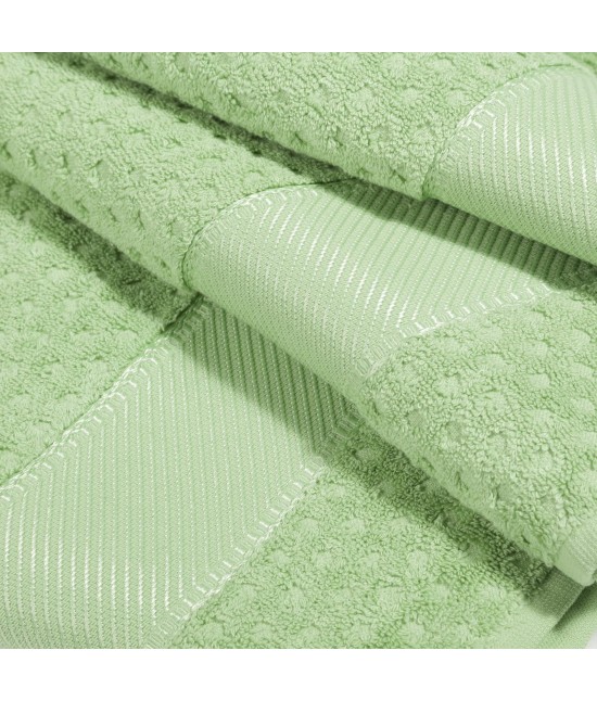 Asciugamano viso in 100% spugna di cotone 450 gr/mq : sirena. : Tessuto - Cotone, Colore prodotto - Verde mela