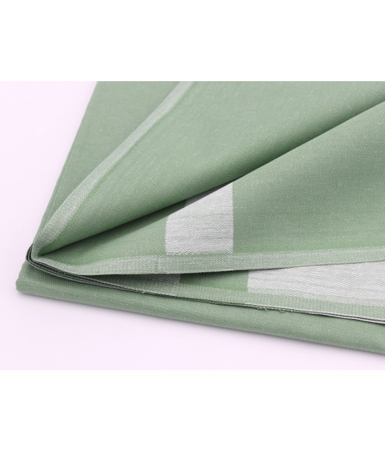 Servizio tovaglia con tovaglioli in puro cotone tinta unita: disegno 5 : Colore prodotto - Verde, Tessuto - Cotone, Misura - 4 posti