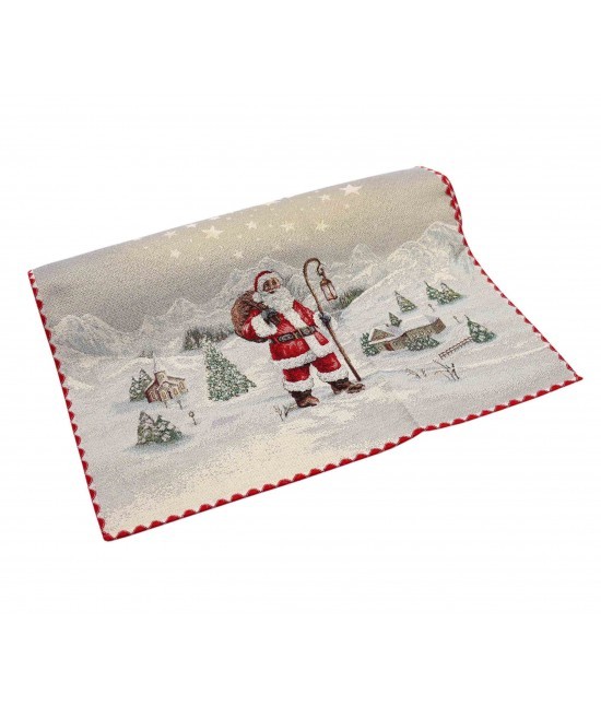 Vingi - Runner finemente decorato con motivo natalizio: noel
