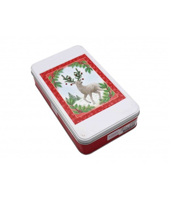 Vingi - Strofinacci da cucina con stampa digitale in 100% cotone set 3 pezzi con scatola: tiffany xmas