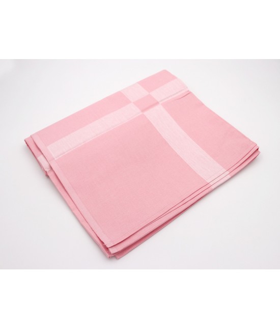 Servizio tovaglia con tovaglioli in puro cotone tinta unita: disegno 5 : Colore prodotto - Rosa, Tessuto - Cotone, Misura - 4 posti