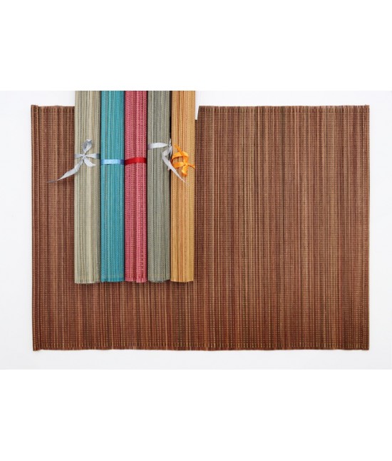 Set 6 tovagliette in bambu' tinta unita - do2603. misura 33x45 cm. : Colore prodotto - Giallo, Tessuto - Bamboo/Fibre naturali