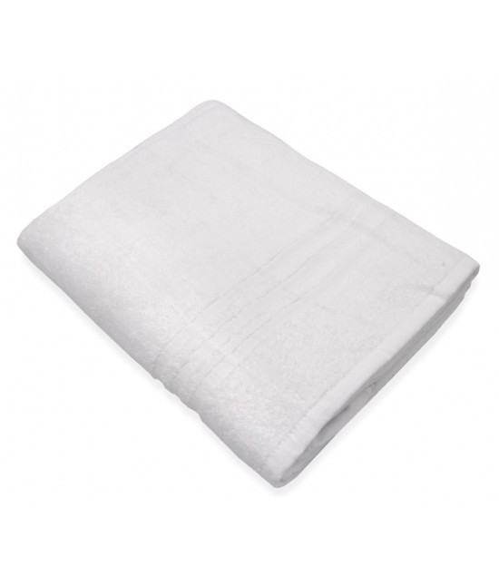 Blanco raya - Telo doccia in spugna di puro cotone tinta unita con lavorazione jacquard: hotel 400