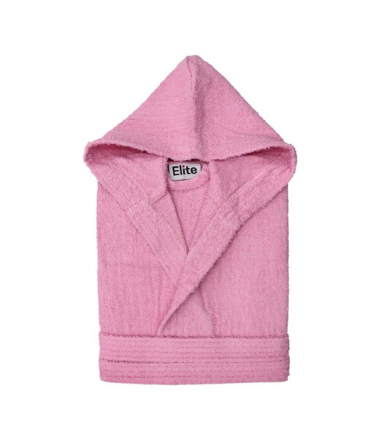 Accappatoio in morbida spugna di puro cotone con cappuccio e cintura tinta unita - senna new. : Colore prodotto - Rosa, Misura - Accappatoio adulto, Taglia - Xl, Tessuto - Cotone