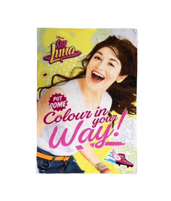 Coperta plaid in morbido pile stampa disney soy luna : Misura - Singolo, Tessuto - Poliestere
