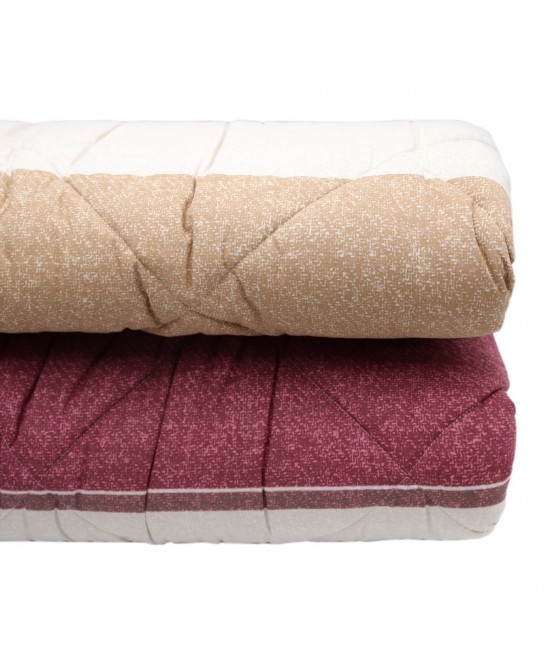 Trapunta piumone invernale singolo stampa fantasia righe bordeaux: city style : Colore prodotto - Bordeaux, Misura - Singolo, Tessuto - Poliestere