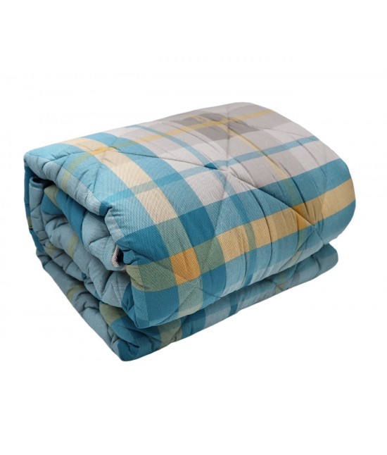 Gabel - Trapunta letto singolo stampata su tessuto sweet touch in morbida saia jacquard rugiada: scott