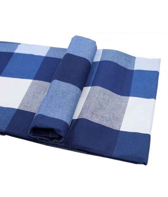 Copriletto singolo telo multiuso fantasia stile tartan multicolor toni blu: wilson deco