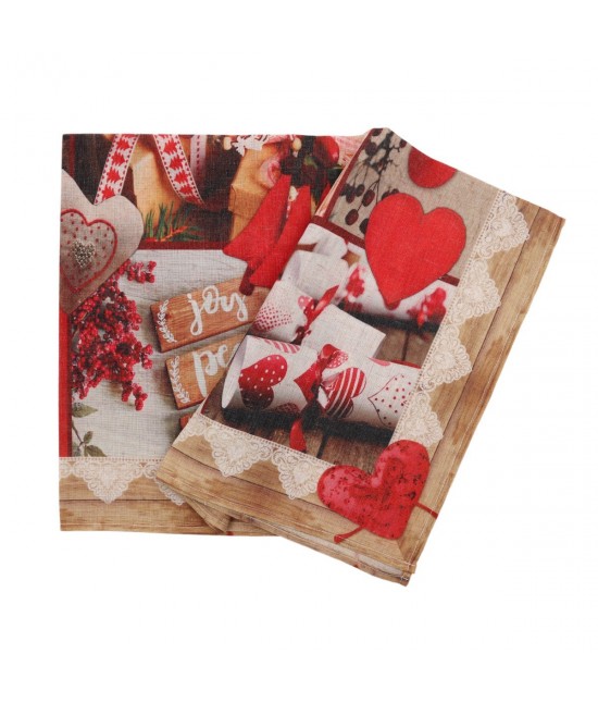 Centrotavola natalizio con stampa fotografica digitale - 2205. : Misura - 90x90 cm, Tessuto - Poliestere, Variante - Disegno 1
