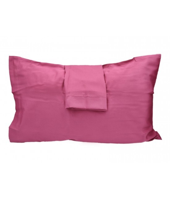 Blanco raya - Coppia federe cuscino in cotone colorate tinta unita fuxia: blue moon