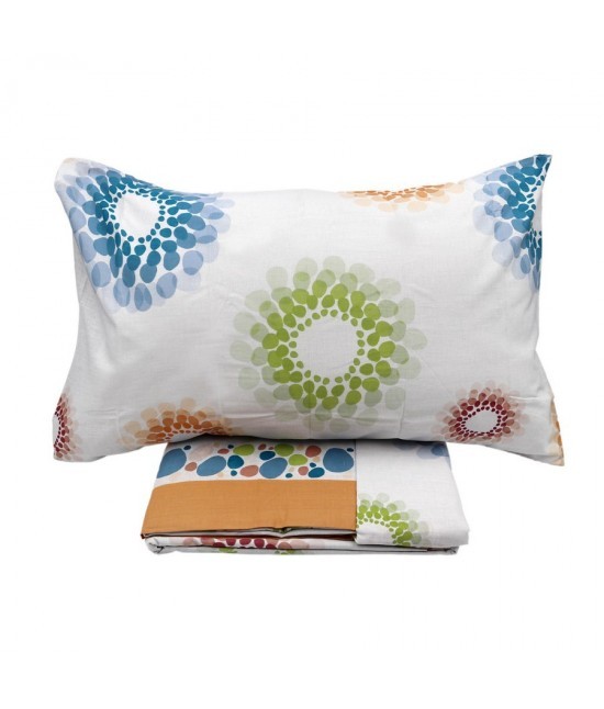 HERMET - Completo letto matrimoniale due posti maxi con stampa fantasia geometrica sfumata: oasis a957