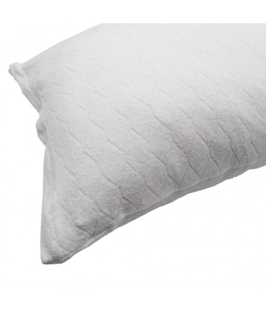 Caleffi - Copriguanciale antiacaro bianco in spugna per letto