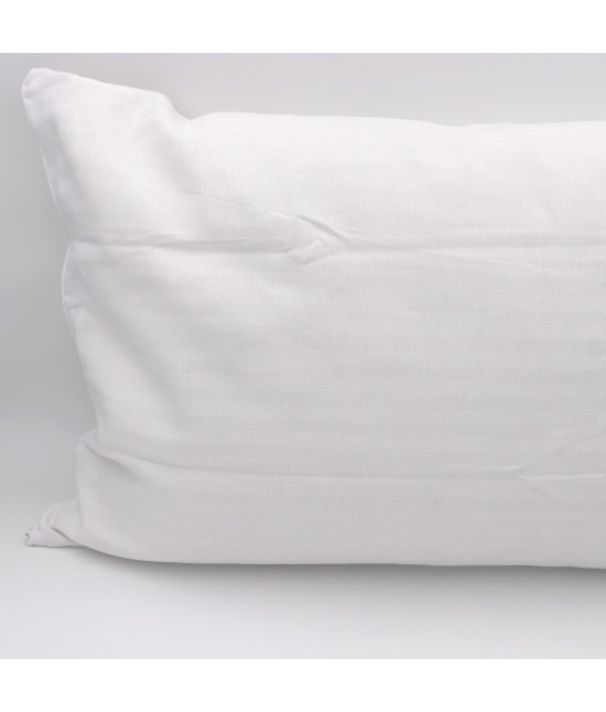 Blanco raya - Coppia di federe con lavorazione jacquard e chiusura con cerniera: alejandra